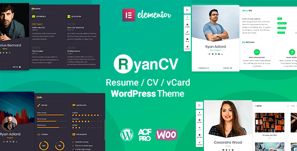 RyanCV 3.9.1 – CV Resume Theme | Activated