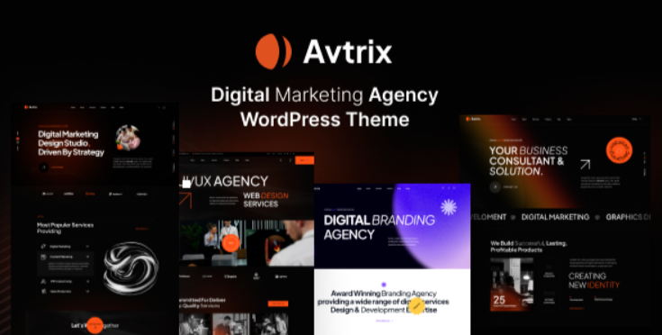 Avtrix - Digital Marketing Agency WordPress Theme | Activated