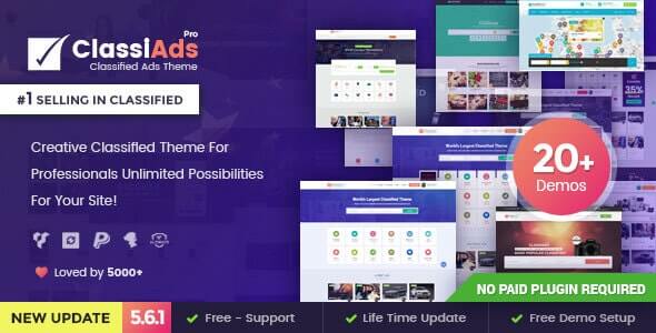 Classiads 6.1.9 – Classified Ads WordPress Theme | Activated